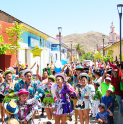 Alumnos y alumnas del Luis Cruz Martínez recorrieron Andacollo dejando sus sueños en estrellas de papel