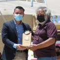Mario Cifuentes recibió reconocimiento por sus 25 años como director de la Banda municipal