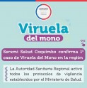 Autoridad Sanitaria confirma primer paciente con viruela del mono en la Región